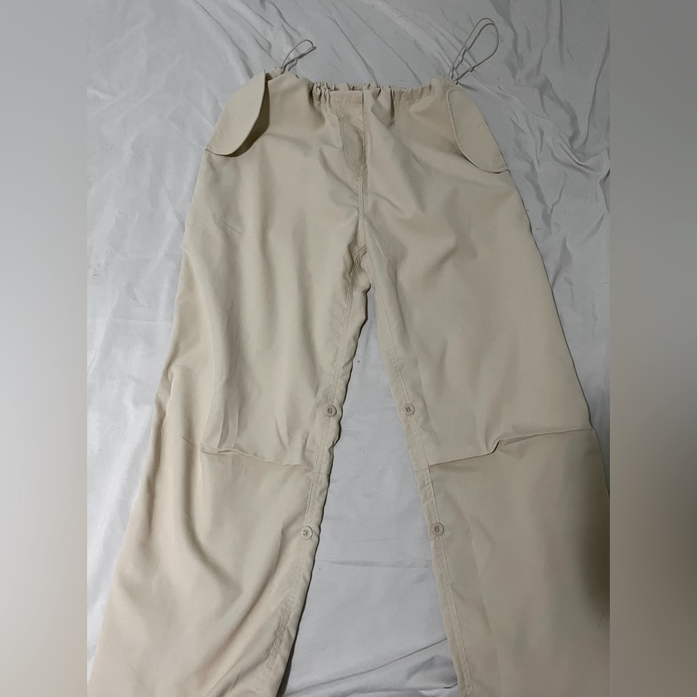 Light Beige parachute pants